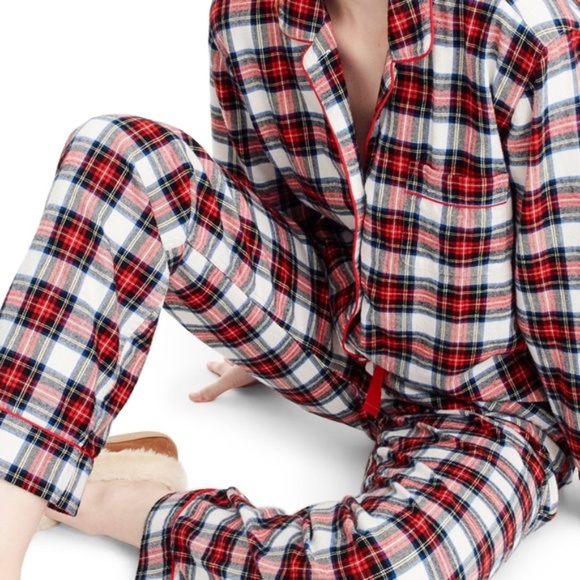 New! J CREW sz XXL XX-Large Flannel Plaid Top + Pants Pajama Set NWT - Picture 2 of 6